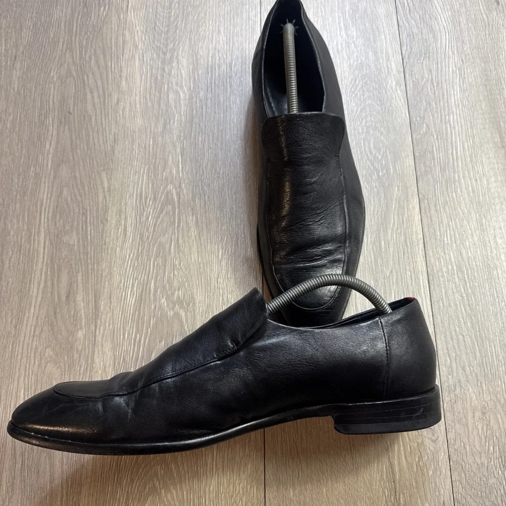 Hugo Boss Shoes Mens 9 Black Driving Loafers Slip On Dress Formal Office Wedding